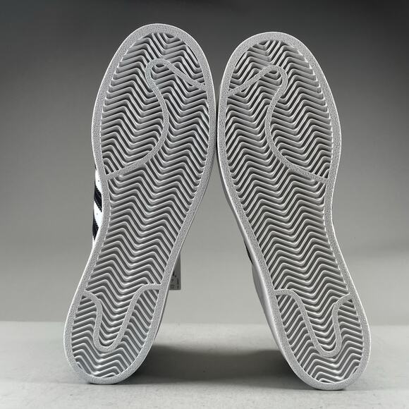 Adidas Superstar Mens 10 White Black Gold Leather Casual Sneaker Athletic EG4958 - Picture 4 of 8